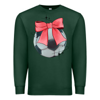 Sports Green coquette soccer bow Premium Sweatshirt - JahusDesignShop