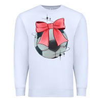 White coquette soccer bow Premium Sweatshirt - JahusDesignShop