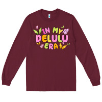 Burgundy in my delulu era Long Sleeve Tee - MaliasSmallBusiness