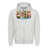 Dove Grey christmas cookie coffee cups Zipper Hoodie - Zillion Design Studio