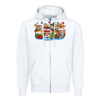 White christmas cookie coffee cups Zipper Hoodie - Zillion Design Studio
