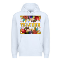 White Teacher Equipment Premium Hoodie - LillyAllenDesigns