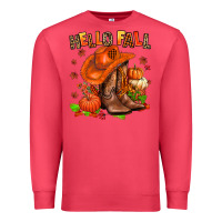 Cardinal hello fall pumpkins  cowgirl  and roses Premium Sweatshirt - AdoDesignShop