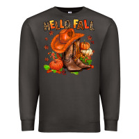 Smoke hello fall pumpkins  cowgirl  and roses Premium Sweatshirt - AdoDesignShop