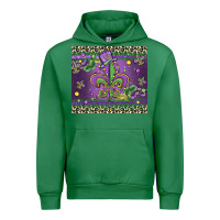 Emerald mardi gras fleur de lis Urban Hoodie - MaliasSmallBusiness