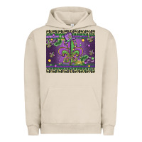 Pigment French Oak mardi gras fleur de lis Urban Hoodie - MaliasSmallBusiness