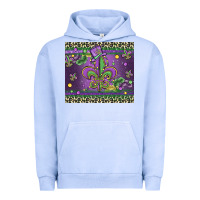 Pigment Grape Ice mardi gras fleur de lis Urban Hoodie - MaliasSmallBusiness