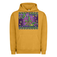 Pigment Peanut Butter mardi gras fleur de lis Urban Hoodie - MaliasSmallBusiness