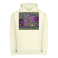 Pigment Pistachio mardi gras fleur de lis Urban Hoodie - MaliasSmallBusiness