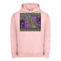 Pigment Salmon mardi gras fleur de lis Urban Hoodie - MaliasSmallBusiness