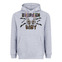 Heather Grey halloween baby Heavyweight Hoodie - CowhideDigitalArt