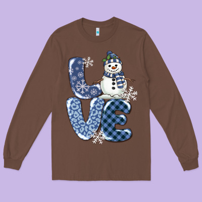 Long Sleeve Tee love snowman