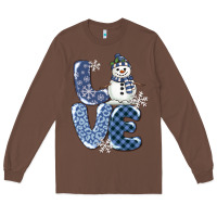 Chestnut love snowman Long Sleeve Tee - MaliasSmallBusiness