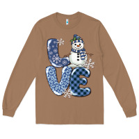 Toasted Coconut love snowman Long Sleeve Tee - MaliasSmallBusiness