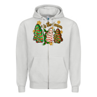 Dove Grey tis the season christmas cake Zipper Hoodie - Zillion Design Studio