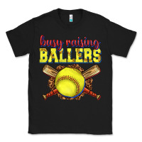 Black busy raising ballers softball Classic Tee - texasbilliewilder