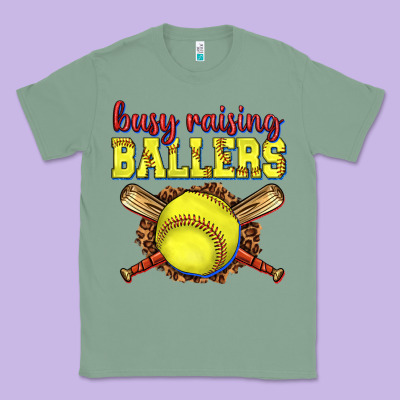 Busy Raising Ballers Softball Classic Tee Designed By Texasbilliewilder