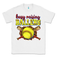 White busy raising ballers softball Classic Tee - texasbilliewilder