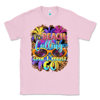 Bubblegum Pink the beach is calling and i must go Classic Tee - BarkalooDesign