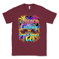 Burgundy the beach is calling and i must go Classic Tee - BarkalooDesign