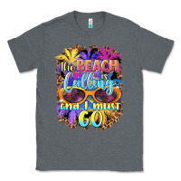 Charcoal Heather the beach is calling and i must go Classic Tee - BarkalooDesign