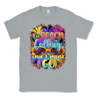 Heather Grey the beach is calling and i must go Classic Tee - BarkalooDesign