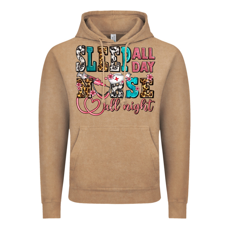 Sleep All Day Nurse All Night Vintage Hoodie by AdoDesignShop | Teevron