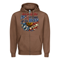 Chestnut home of the free because of the brave sunflower bi Zipper Hoodie - texasbilliewilder