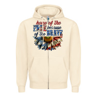 Sandshell home of the free because of the brave sunflower bi Zipper Hoodie - texasbilliewilder