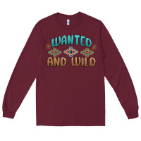 Burgundy wanted and wild Long Sleeve Tee - MaliasSmallBusiness