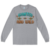 Heather Grey wanted and wild Long Sleeve Tee - MaliasSmallBusiness