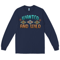 Navy wanted and wild Long Sleeve Tee - MaliasSmallBusiness