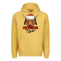Antique Gold you serious clark highland cow Premium Hoodie - Jasminsmagicworld