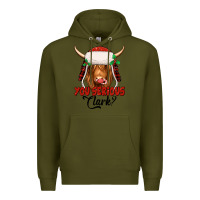 Army Green you serious clark highland cow Premium Hoodie - Jasminsmagicworld