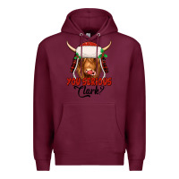 Burgundy you serious clark highland cow Premium Hoodie - Jasminsmagicworld