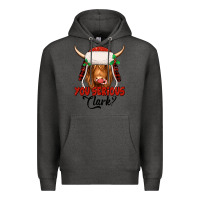 Charcoal Heather you serious clark highland cow Premium Hoodie - Jasminsmagicworld