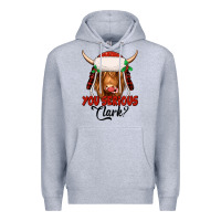 Heather Grey you serious clark highland cow Premium Hoodie - Jasminsmagicworld