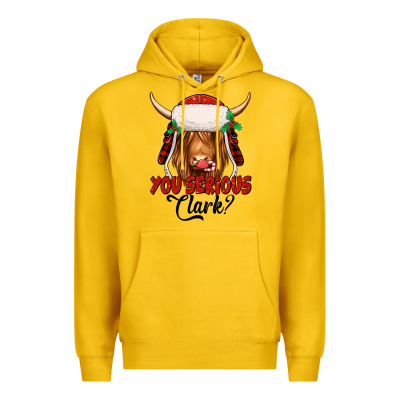 You Serious Clark Highland Cow Premium Hoodie by Jasminsmagicworld | Teevron