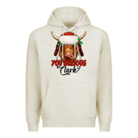 Oatmeal Heather you serious clark highland cow Premium Hoodie - Jasminsmagicworld