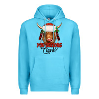 Ocean Blue you serious clark highland cow Premium Hoodie - Jasminsmagicworld