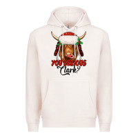 Pale Pink you serious clark highland cow Premium Hoodie - Jasminsmagicworld