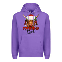 Purple you serious clark highland cow Premium Hoodie - Jasminsmagicworld