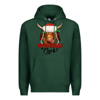 Sports Green you serious clark highland cow Premium Hoodie - Jasminsmagicworld