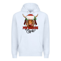 White you serious clark highland cow Premium Hoodie - Jasminsmagicworld