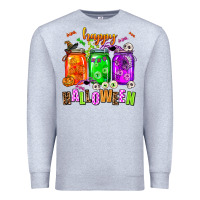 Heather Grey happy halloween jars and horror Premium Sweatshirt - AdoDesignShop