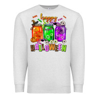 Oatmeal Heather happy halloween jars and horror Premium Sweatshirt - AdoDesignShop