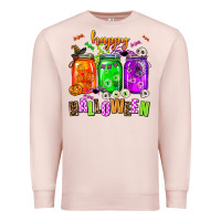 Pale Pink happy halloween jars and horror Premium Sweatshirt - AdoDesignShop