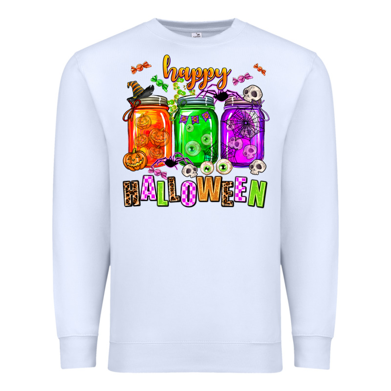 Happy Halloween Jars And Horror Premium Sweatshirt by AdoDesignShop | Teevron
