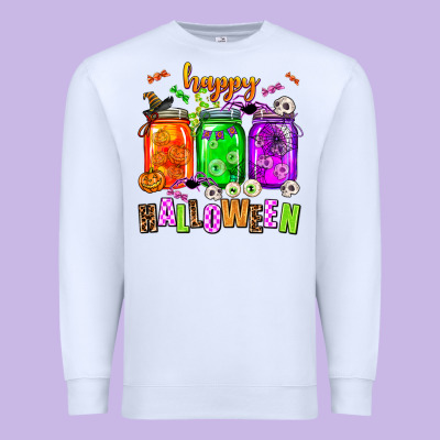 Happy Halloween Jars And Horror Premium Sweatshirt Designed By Adodesignshop