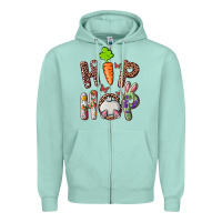 Seafoam hip hop easter bunny Zipper Hoodie - RanaPortraitStore